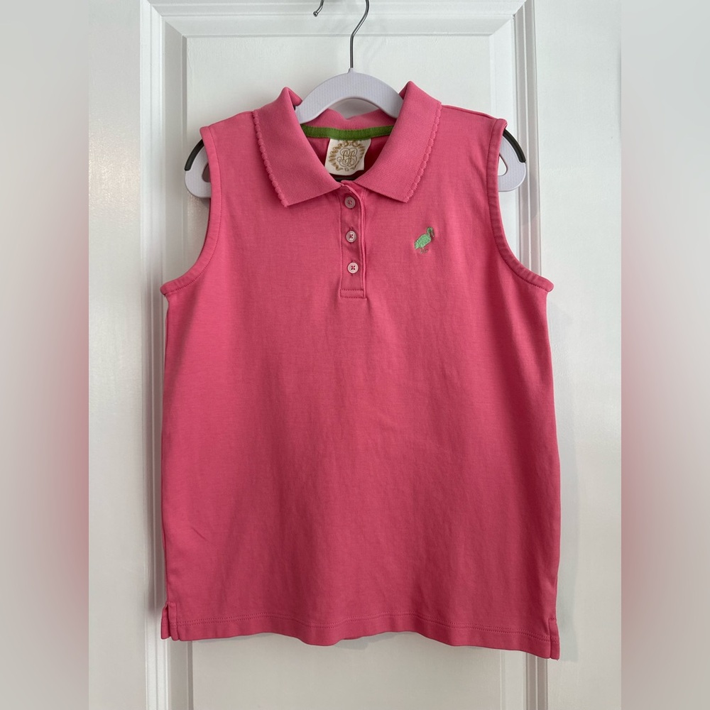 TBBC The Beaufort Bonnet Company Girls Sleeveless Anna Price Polo Pink Size 12